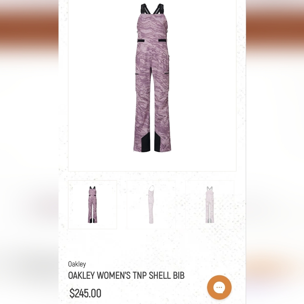 Oakley Women's TNP Shell Bib Pants XL Skiing Snowboarding